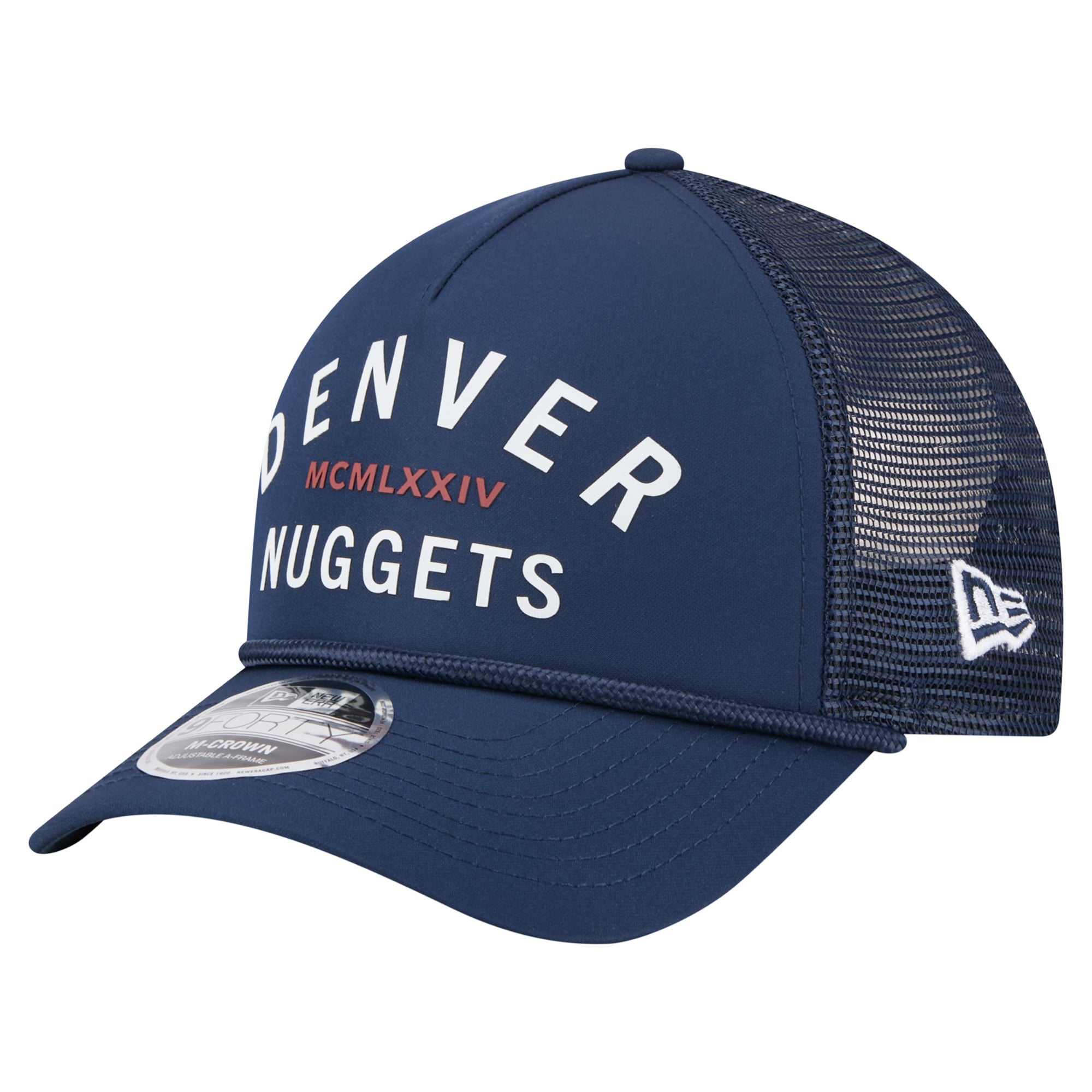 Men's Denver Nuggets New Era Navy Minimalist 9FORTY M-Crown Adjustable Hat